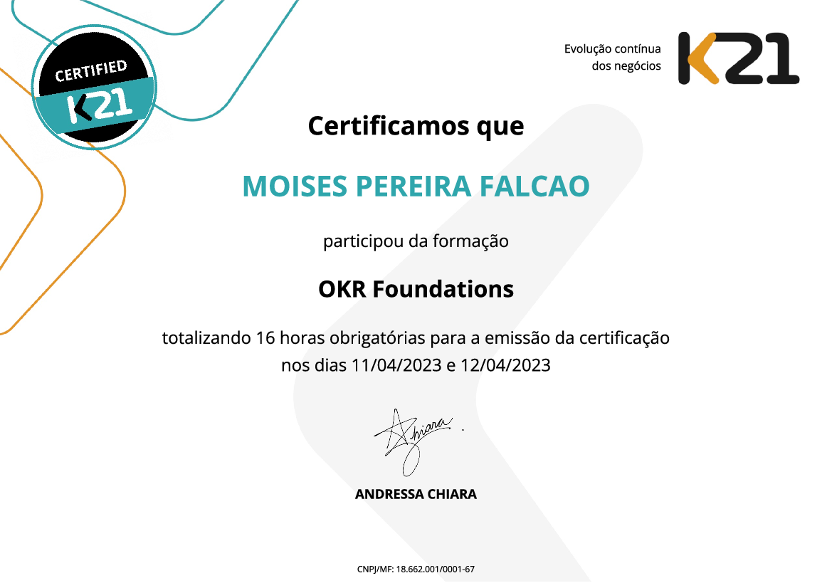 Certificado K21